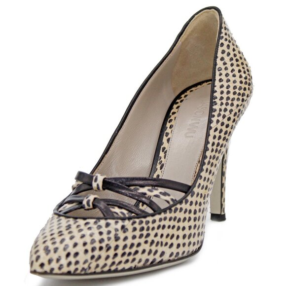 JASON WU Watersnake Pointed Toe Pumps in Nude/Black - Picture 1 of 13